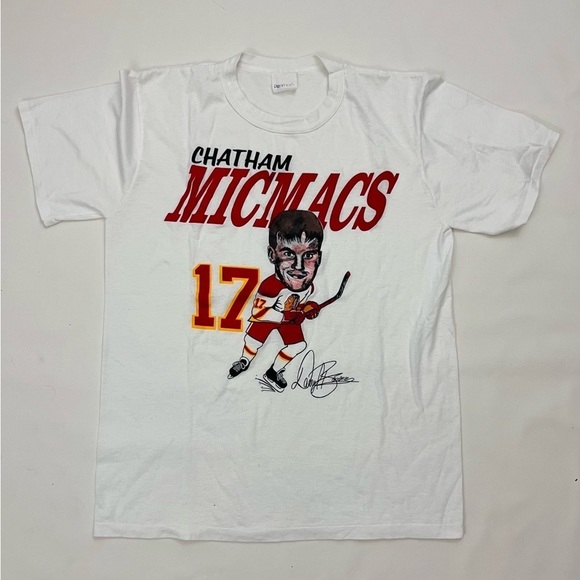 1980s Chatham Micmacs Chicago Blackhawks Single Stitch T-shirt - Picture 1 of 4